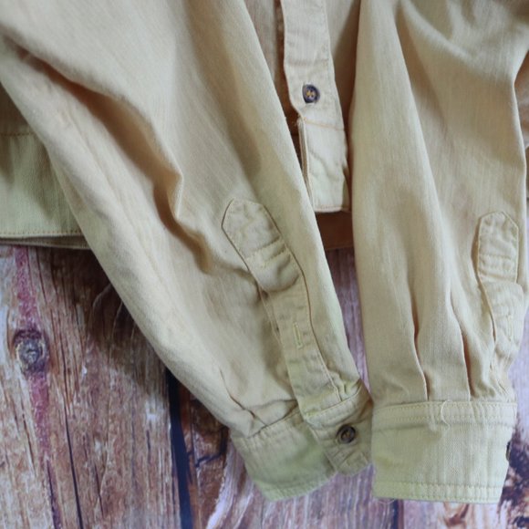 The North Face Jacket Womens Yellow Cropped Denim Jean Rare Coat 80's - Picture 5 of 7